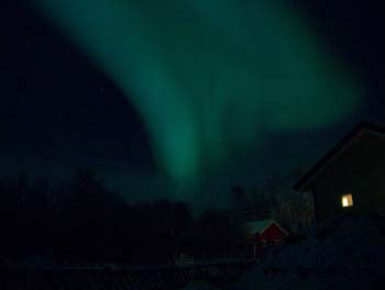 northern lights above Teigmo